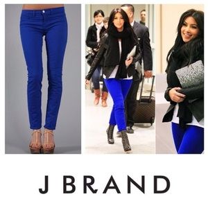 J Brand Electric Blue Twill Skinny Jeans. Size 31